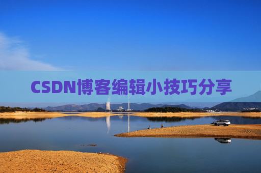 CSDN博客编辑小技巧分享